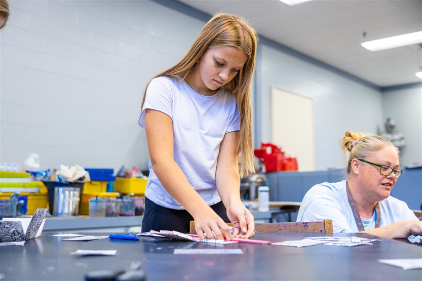 Art students at Hillsboro School